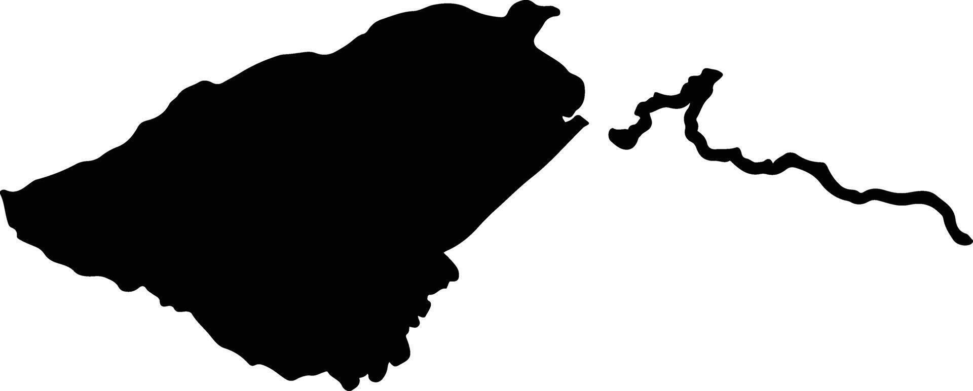 Hatonuevo Colombia silhouette map vector