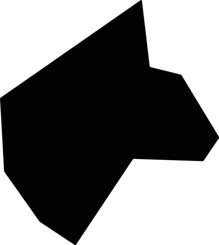 Haut Nkam Cameroon silhouette map vector