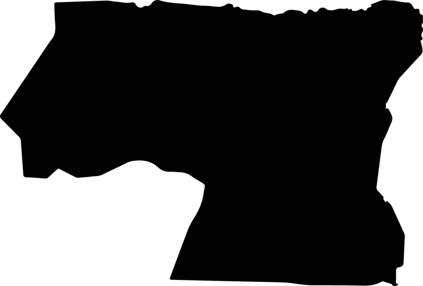 Haut Ntem Gabon silhouette map vector