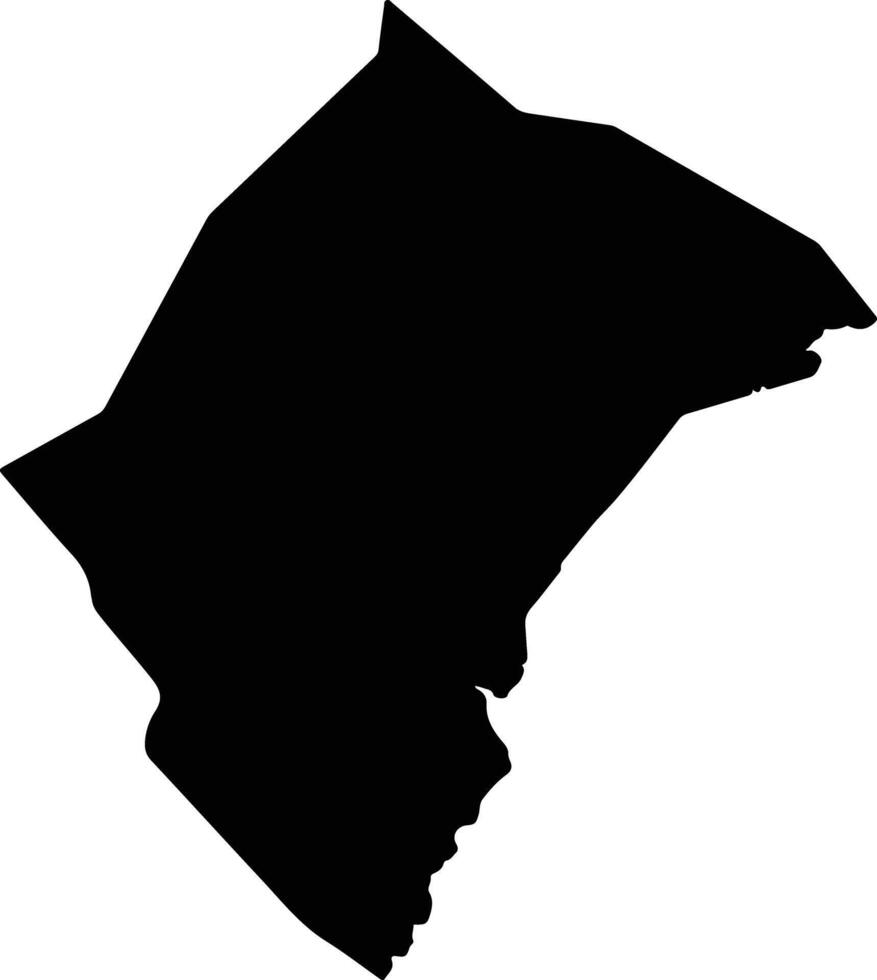 Haute Banio Gabon silhouette map vector