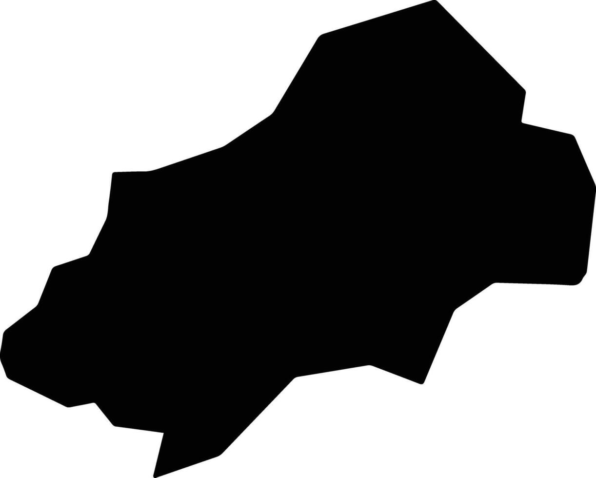 Haute Sanaga Cameroon silhouette map vector