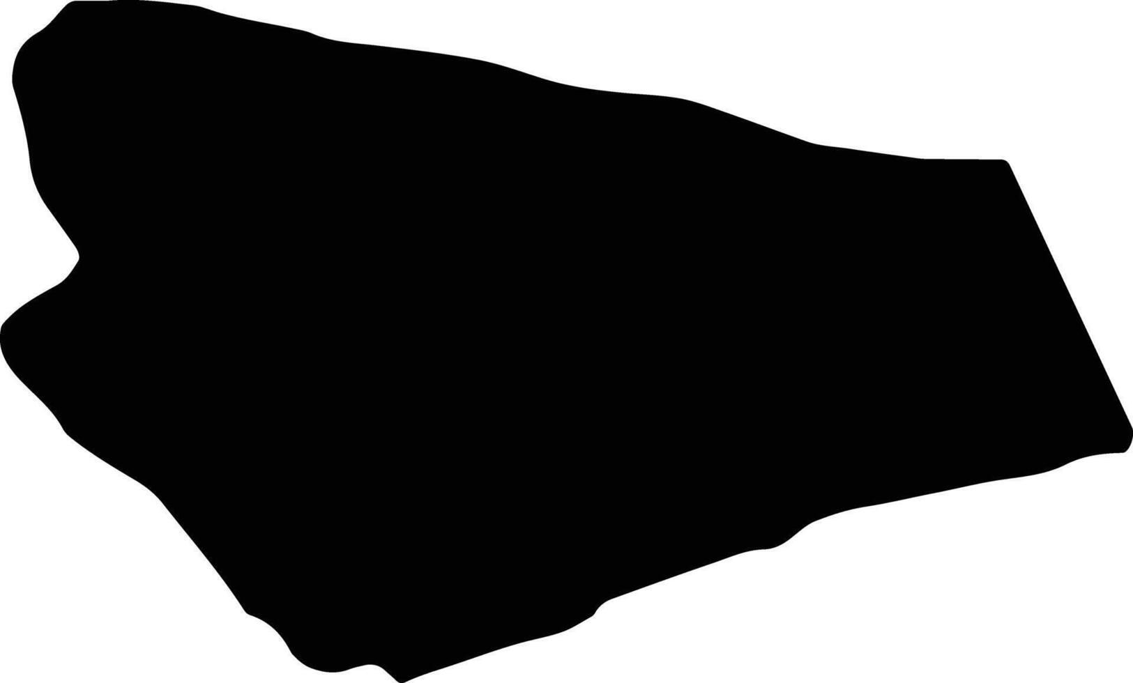 Hawf Yemen silhouette map vector