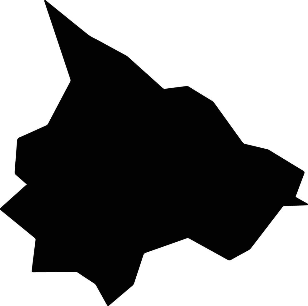Hazar Sumuch Afghanistan silhouette map vector