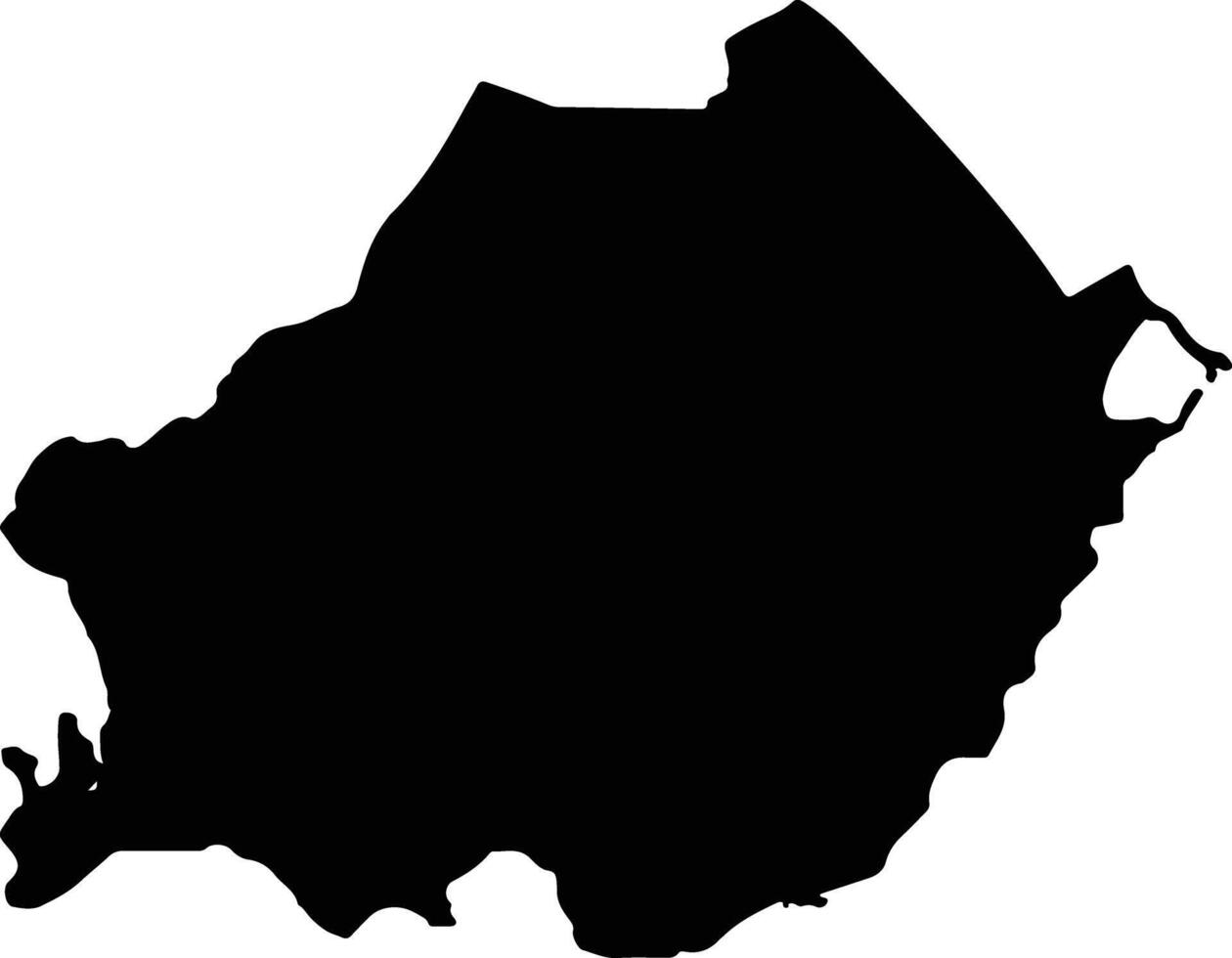 Hellshire Jamaica silhouette map vector