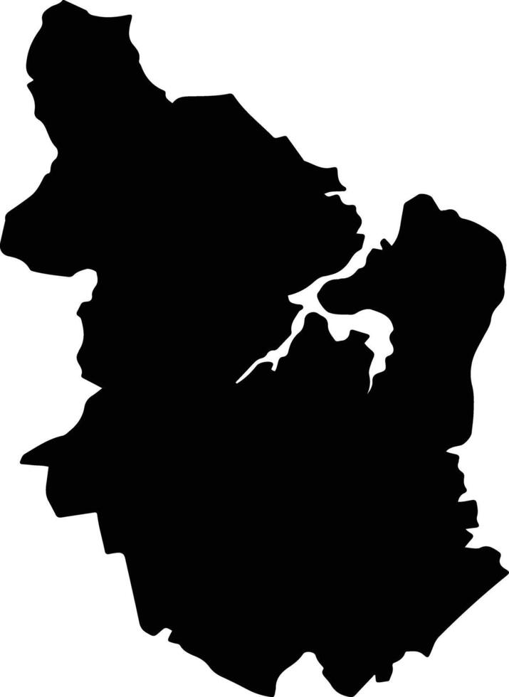 Henderson Massey Local Board Area New Zealand silhouette map vector