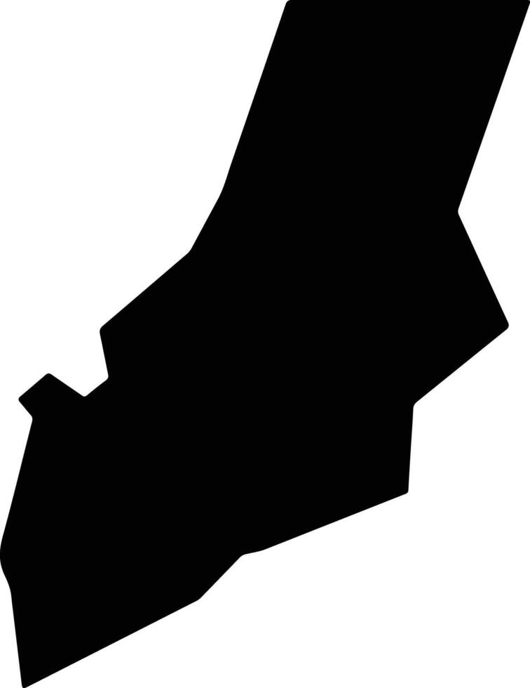 Henganofi District Papua New Guinea silhouette map vector