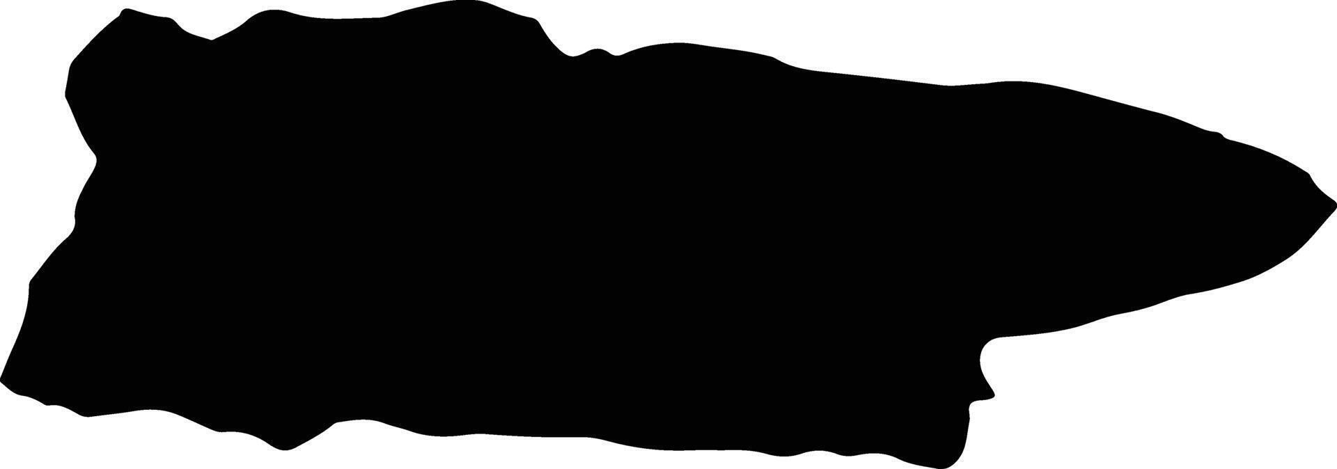 Heris Iran silhouette map vector