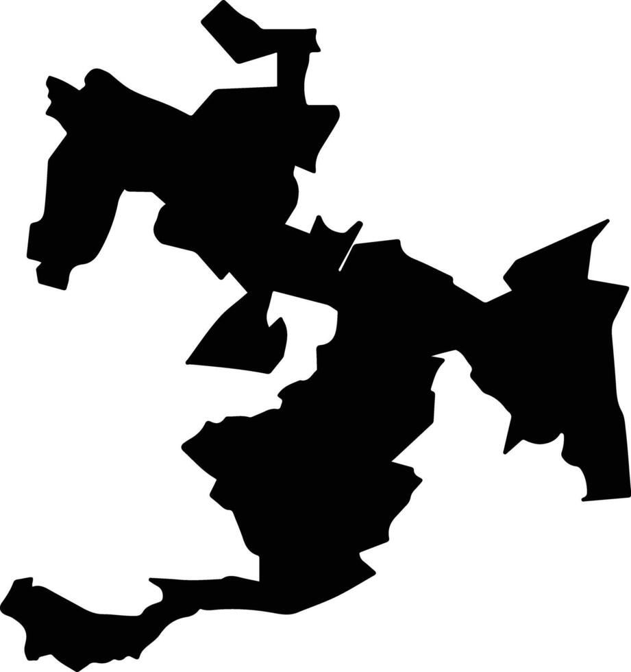 Heroica Ciudad de Ejutla de Crespo Mexico silhouette map vector
