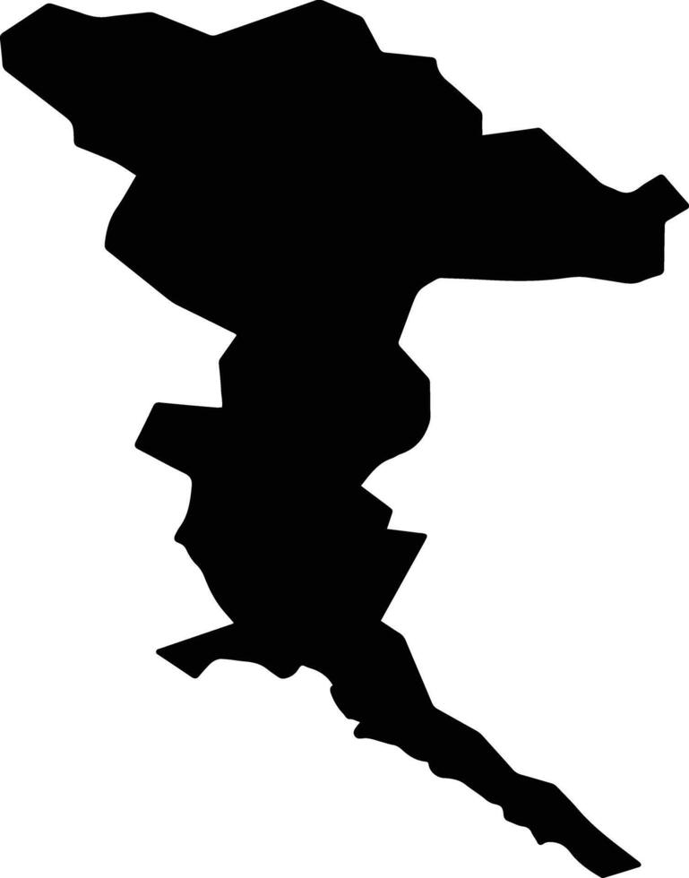 Herzegovina Neretva Canton Bosnia and Herzegovi silhouette map vector