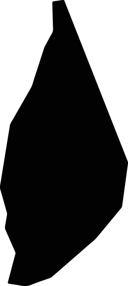 Hewanorra Orchard Saint Lucia silhouette map vector