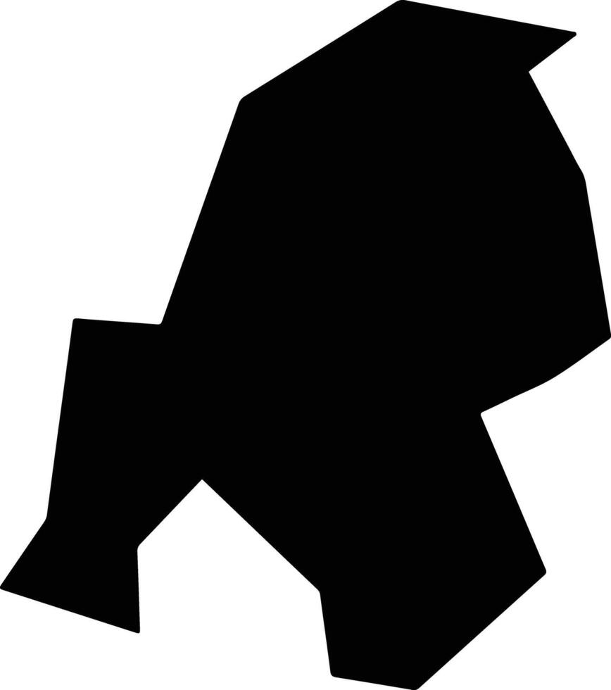Hezhoushi China silhouette map vector