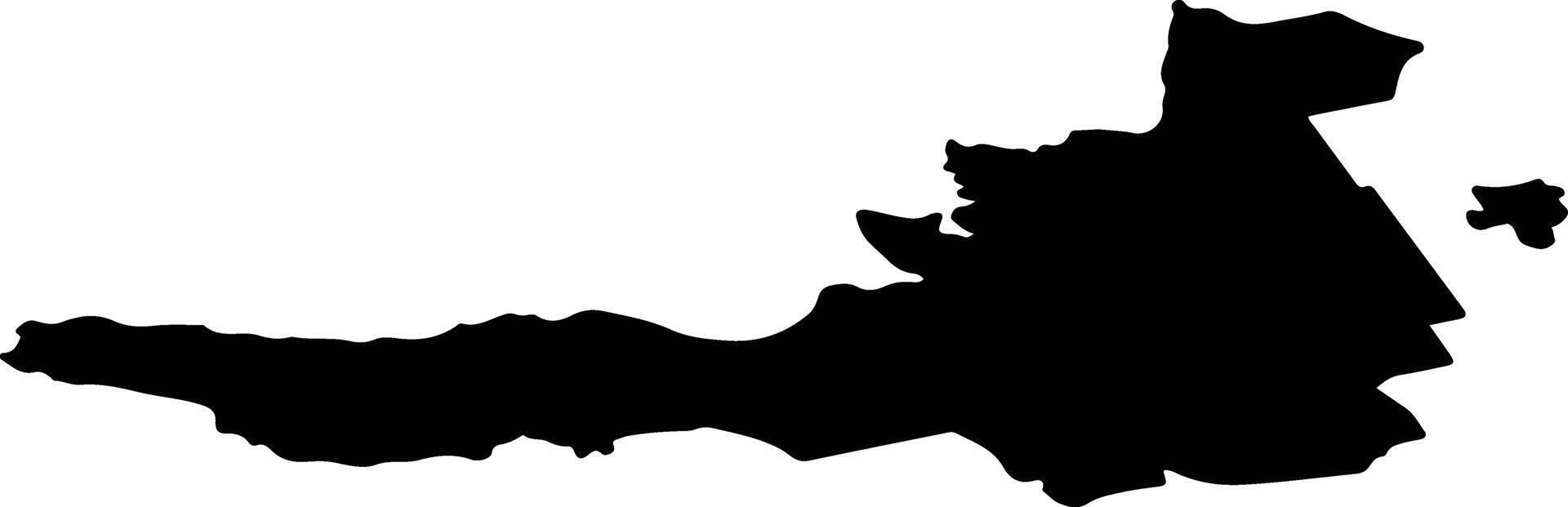 Hiiu vald Estonia silhouette map vector