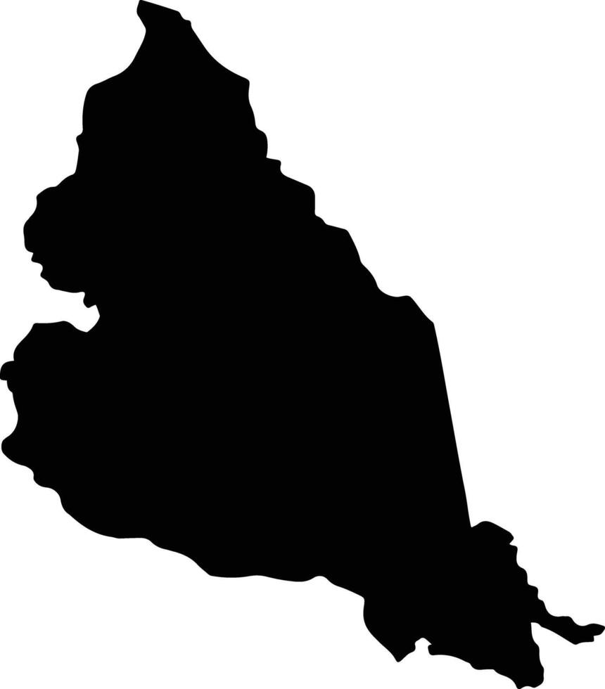 Hillside Jamaica silhouette map vector