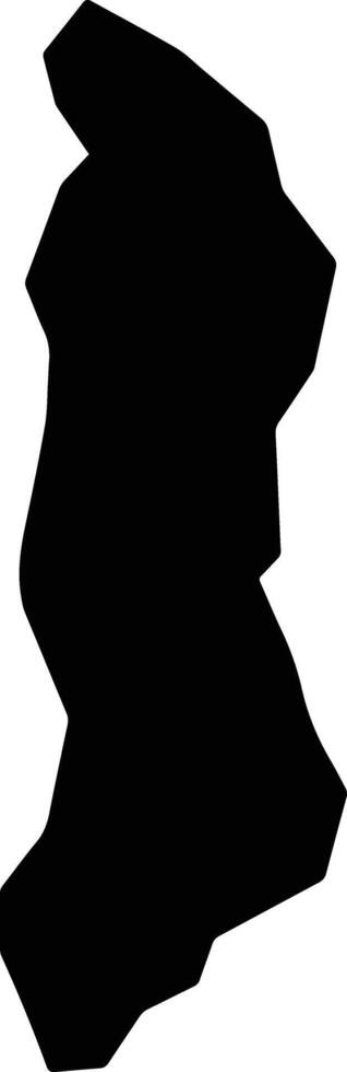 Hisor District Tajikistan silhouette map vector