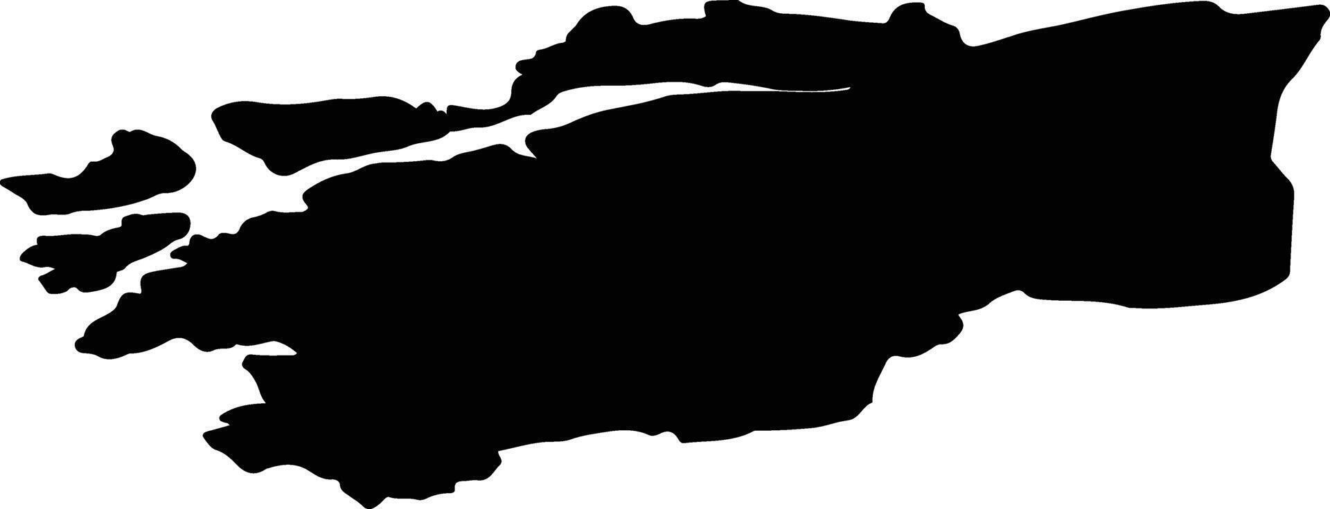 Hjelmeland nor Norway silhouette map vector