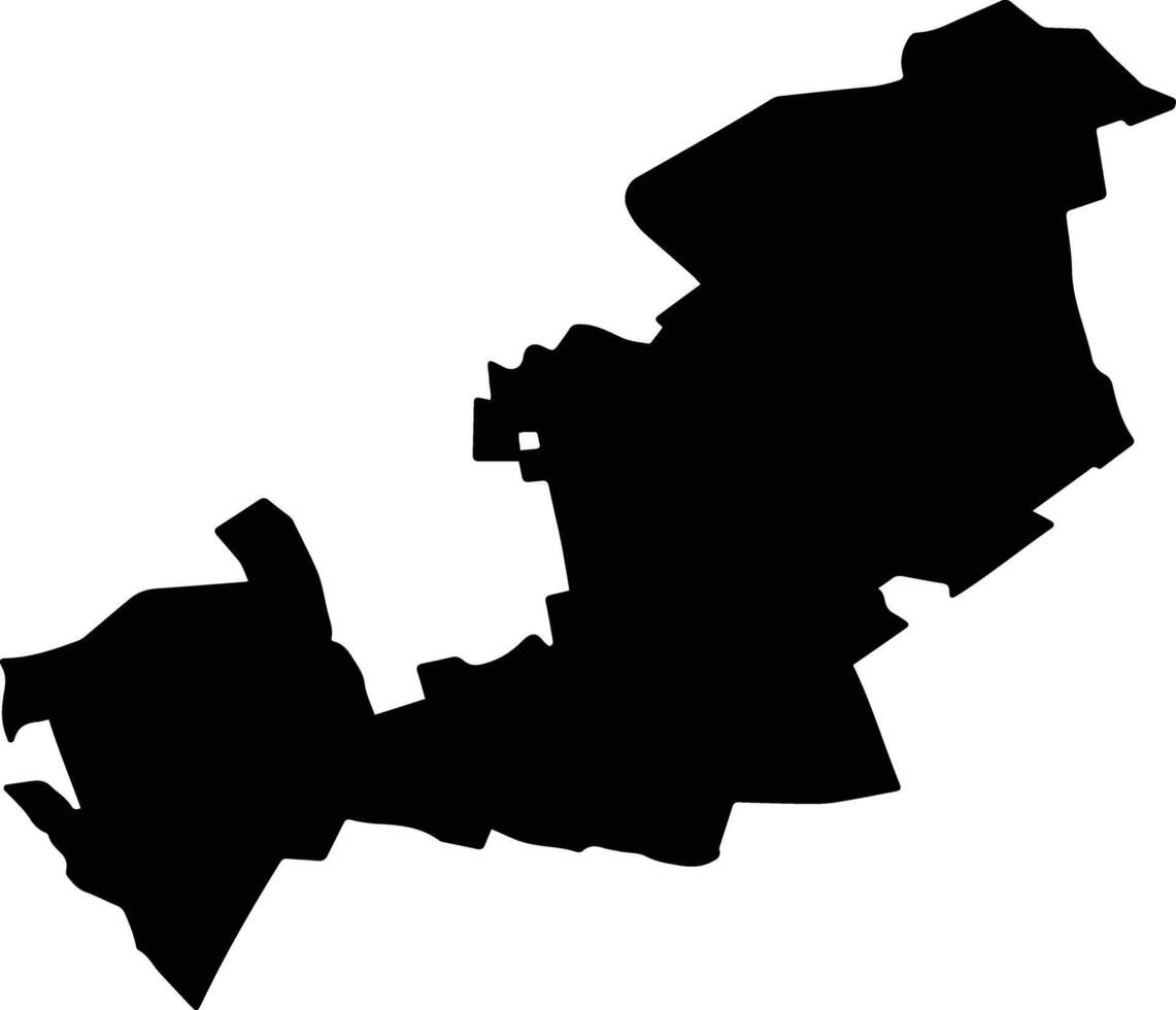 HLIPICENI Romania silhouette map vector