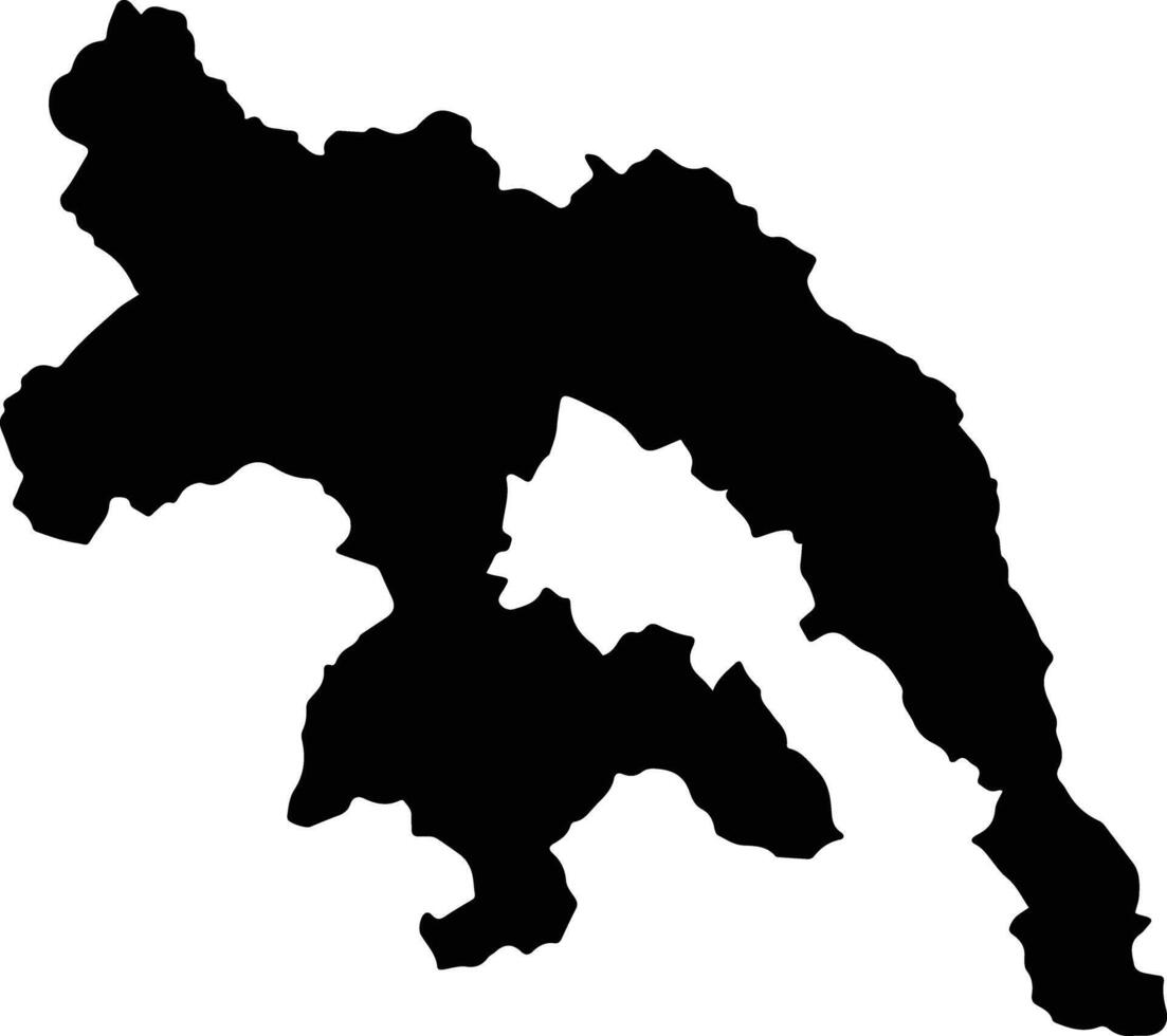 Hoa An Vietnam silhouette map vector