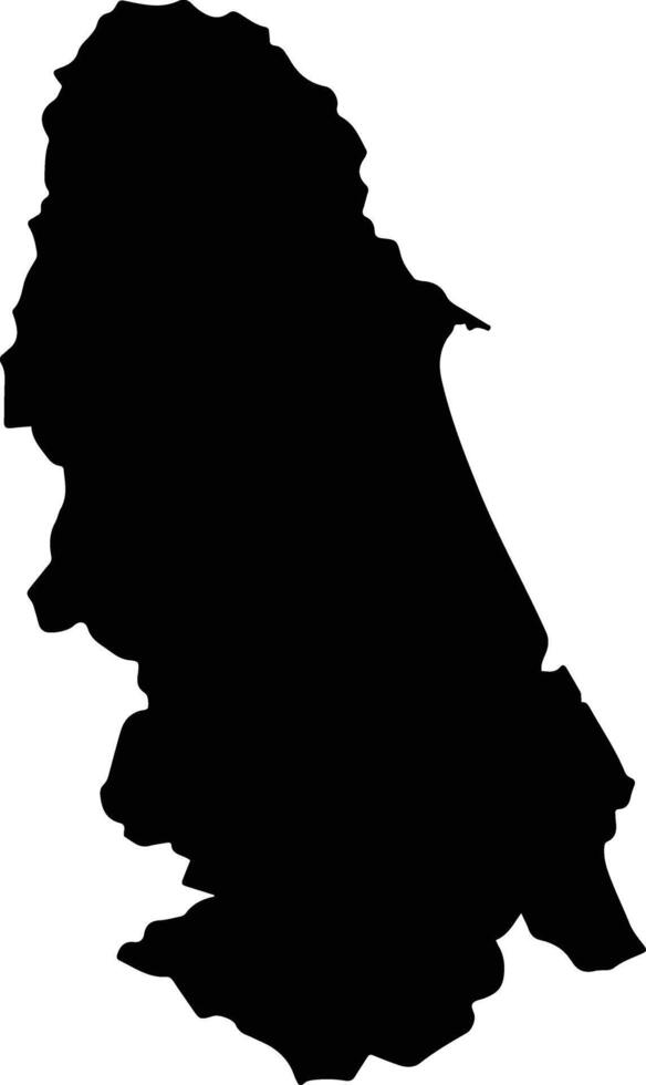 Hoai Nhon Vietnam silhouette map vector