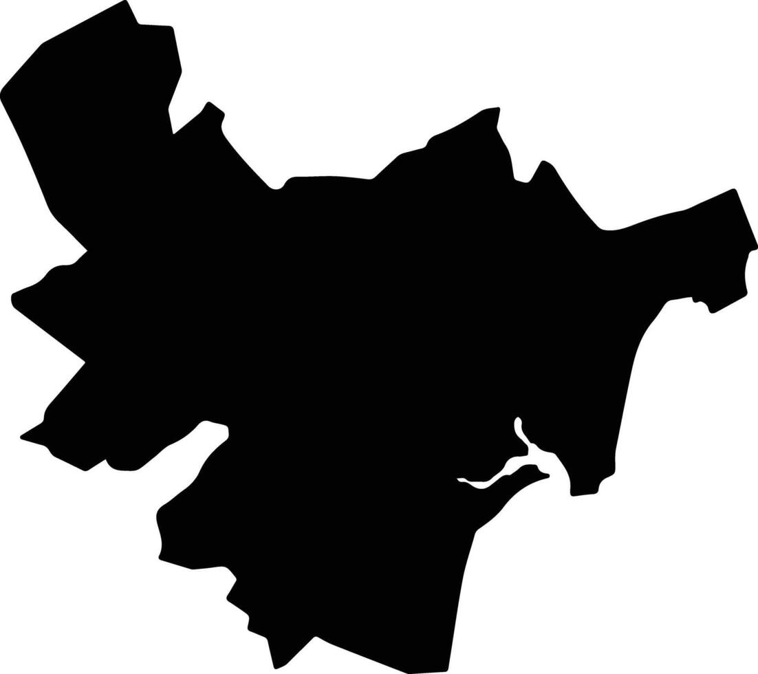 Hoang Mai Vietnam silhouette map vector