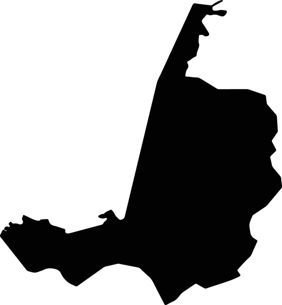 Hoeryong City North Korea silhouette map vector