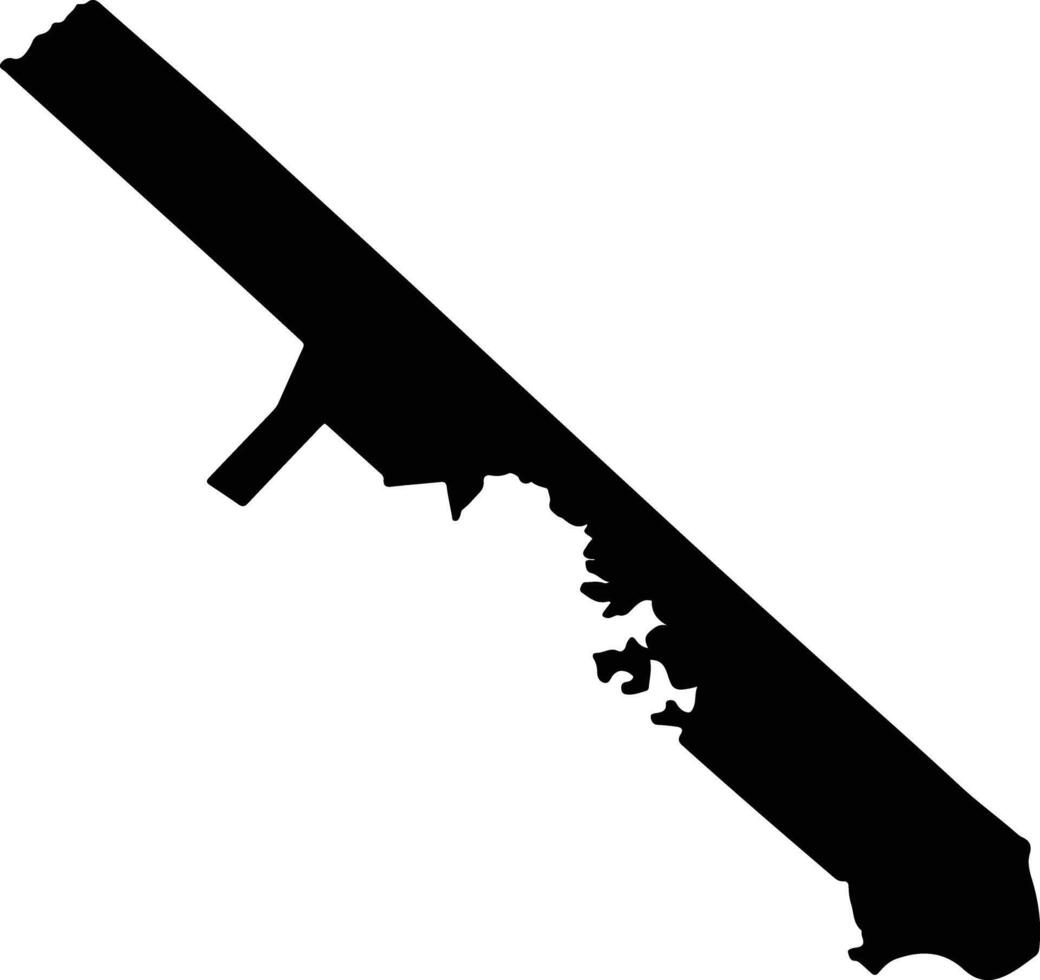 Hohenau Paraguay silhouette map vector