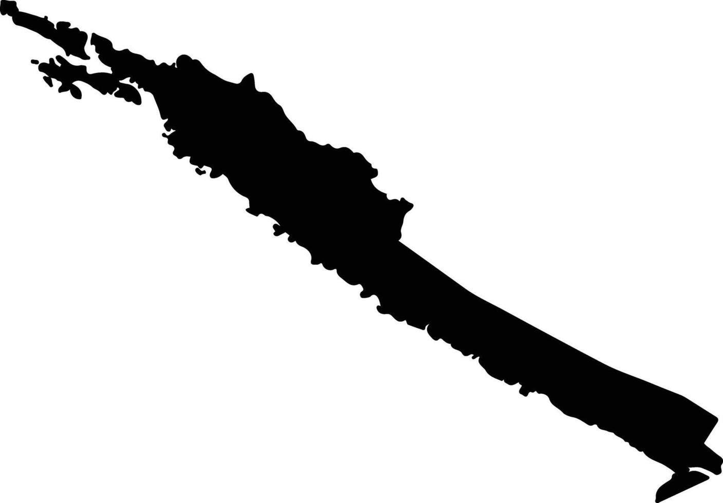 Hograno Kia Havulei Solomon Islands silhouette map vector