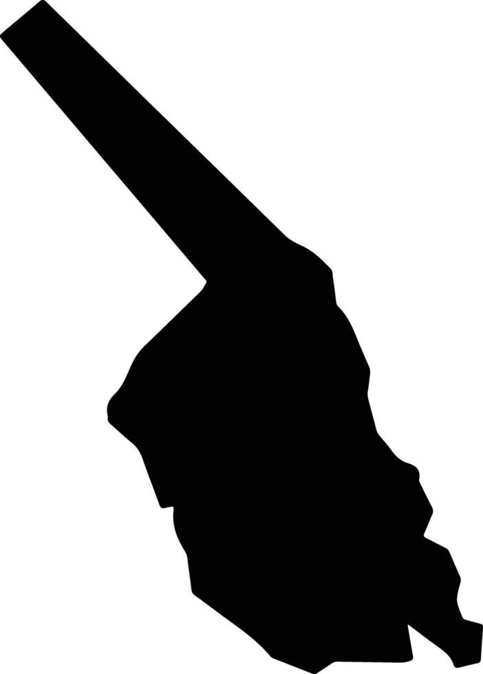 Homa Bay Kenya silhouette map vector