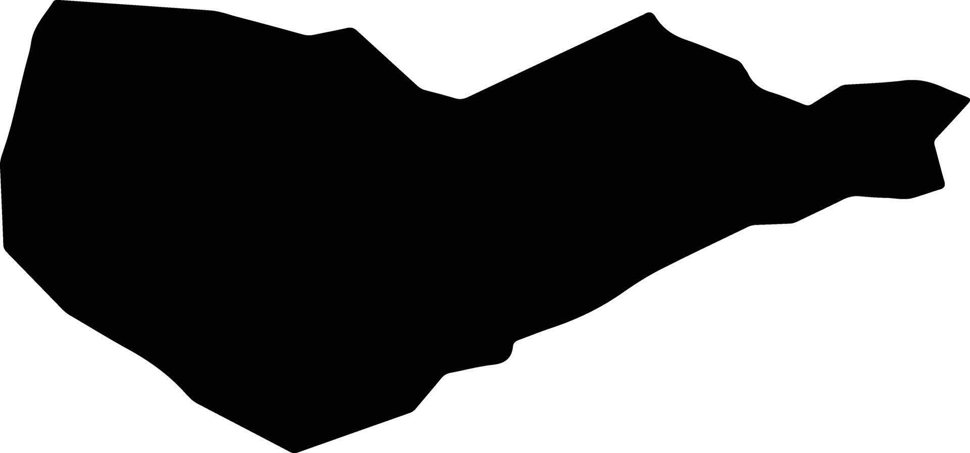 Honbetsu Japan silhouette map vector