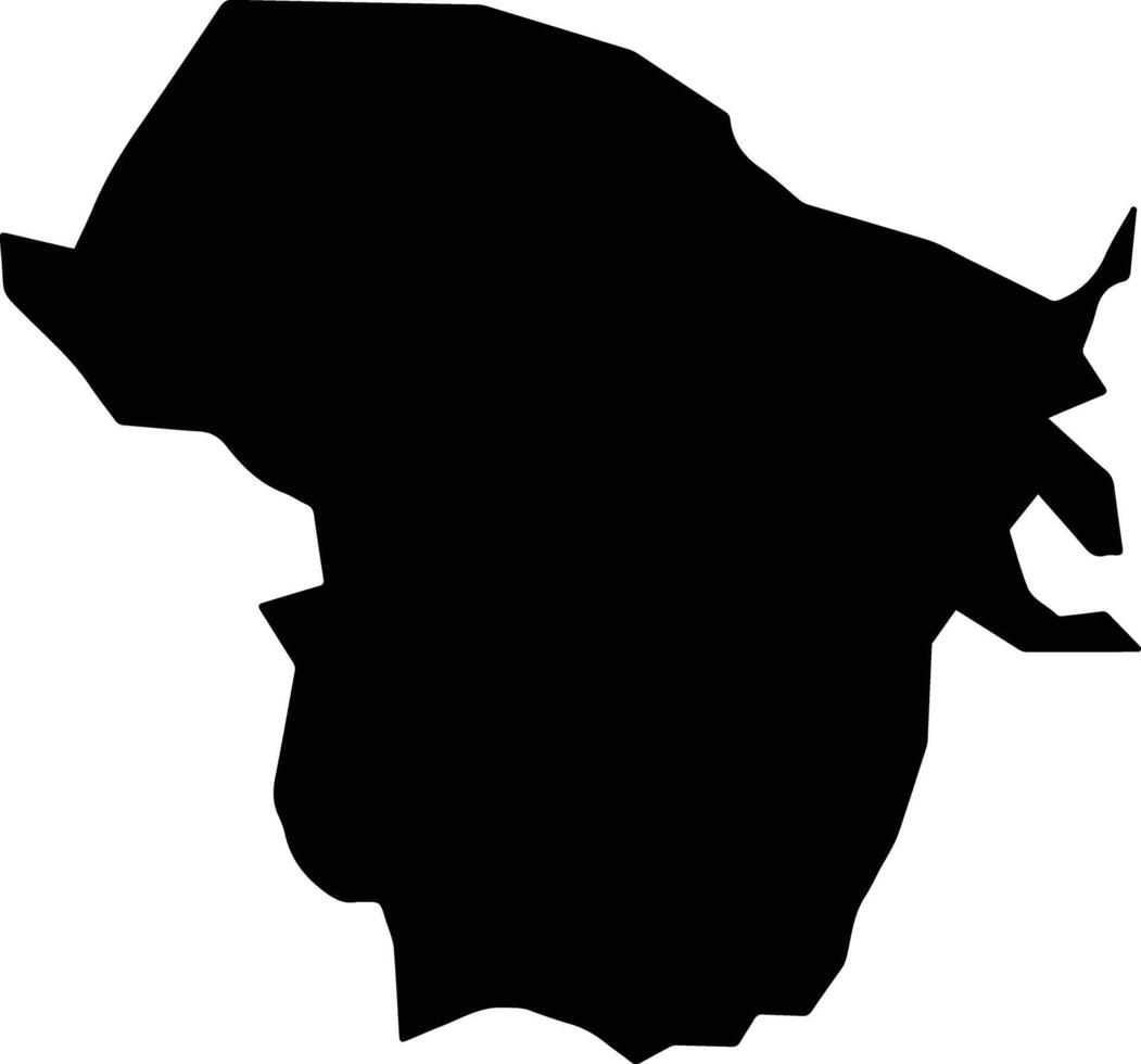 Hong Nigeria silhouette map vector