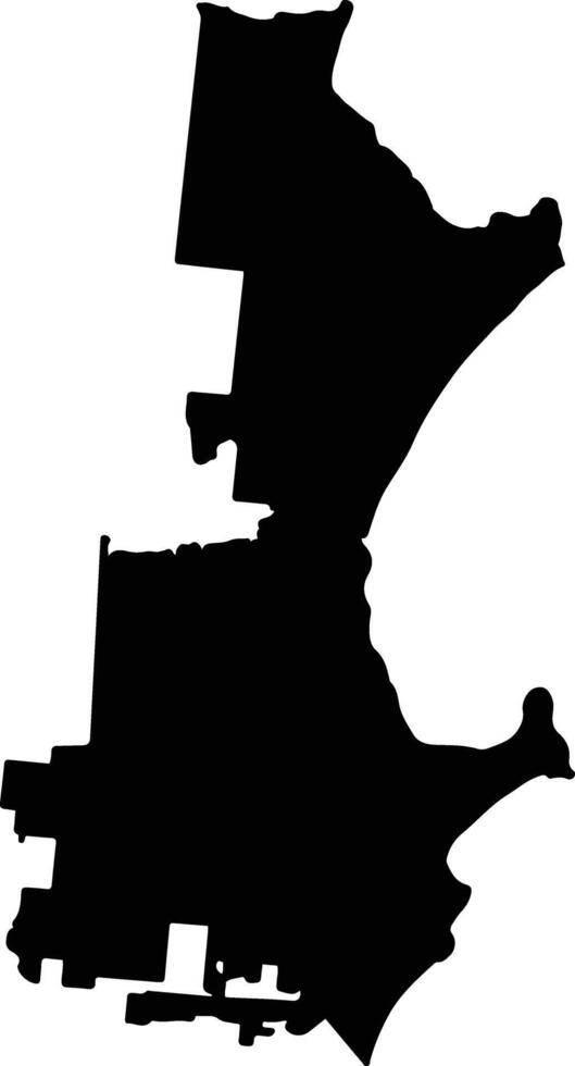 Hope Vale Australia silhouette map vector