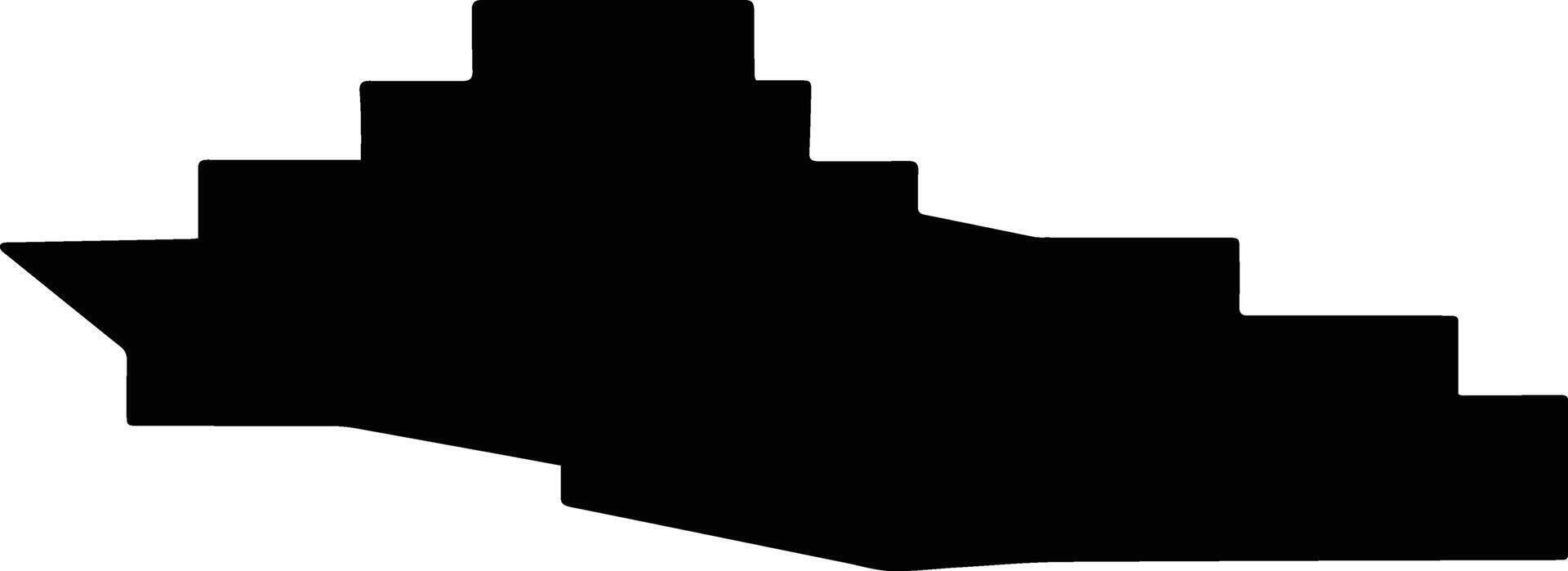 Hot Springs United States silhouette map vector