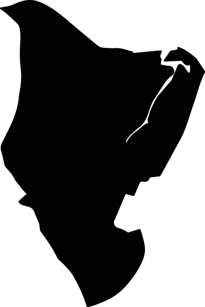 HOUGANG Singapore silhouette map vector