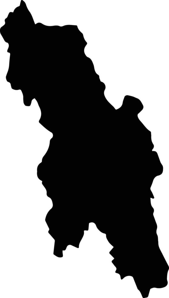 Hpapun Myanmar silhouette map vector