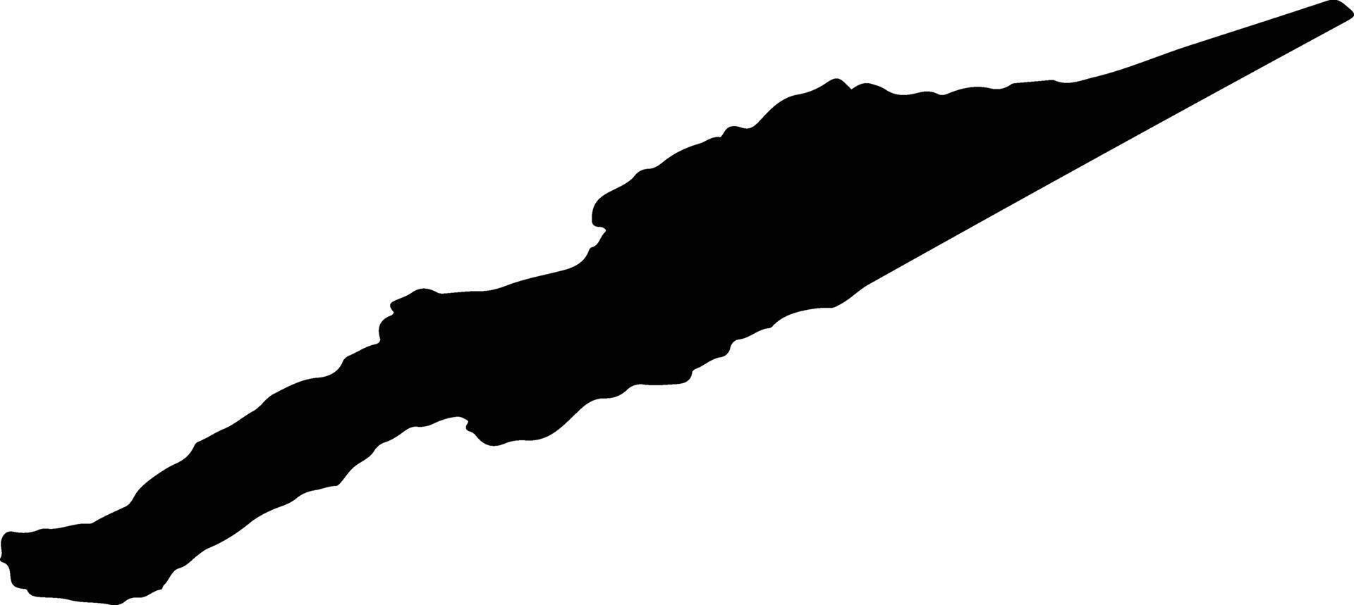 Hrunamannahreppur Iceland silhouette map vector