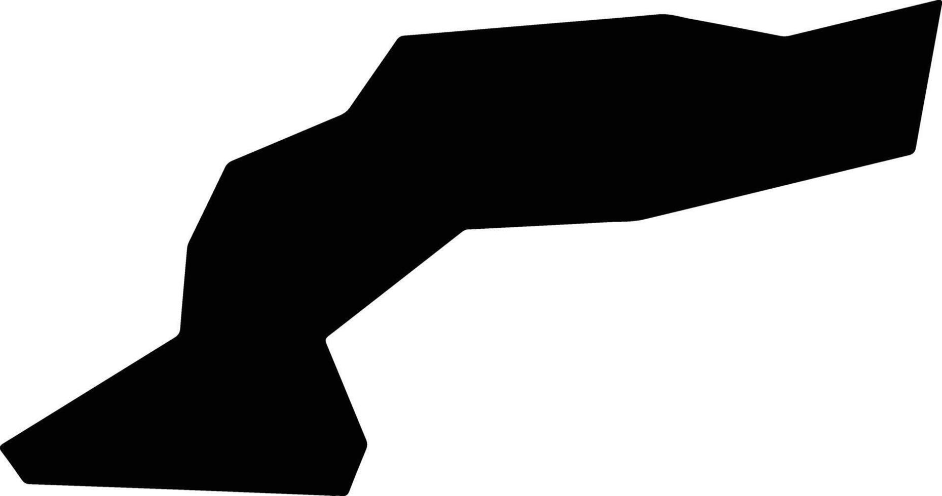Huachuanxian China silhouette map vector