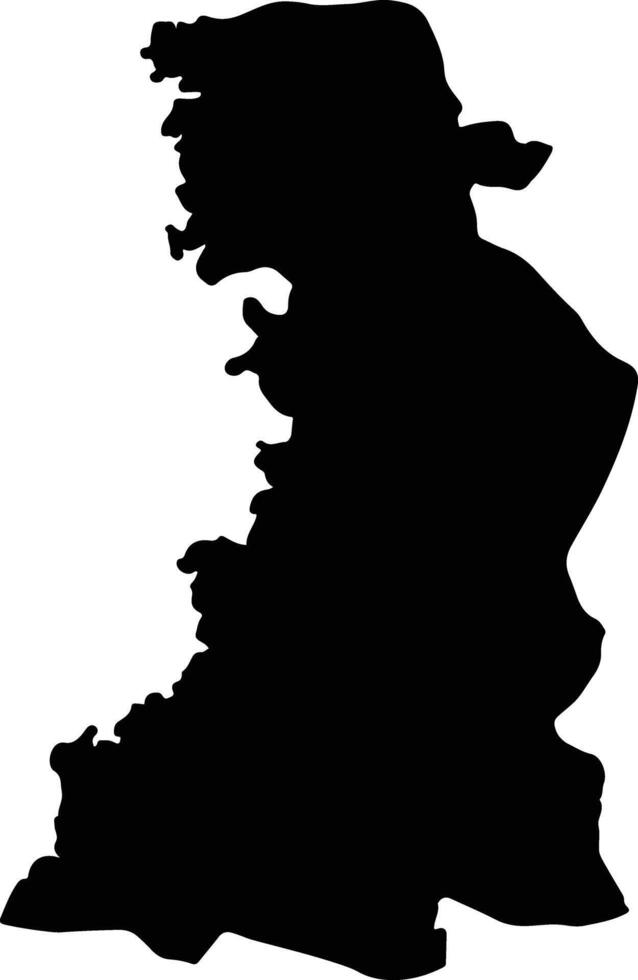 Huai Thap Than Thailand silhouette map vector