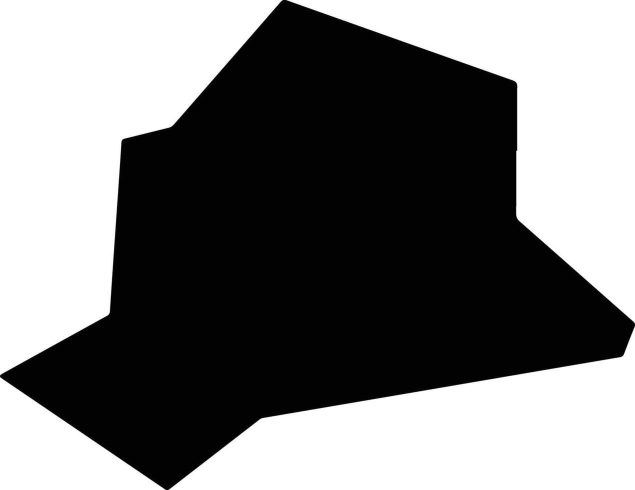 Huaianshi China silhouette map vector