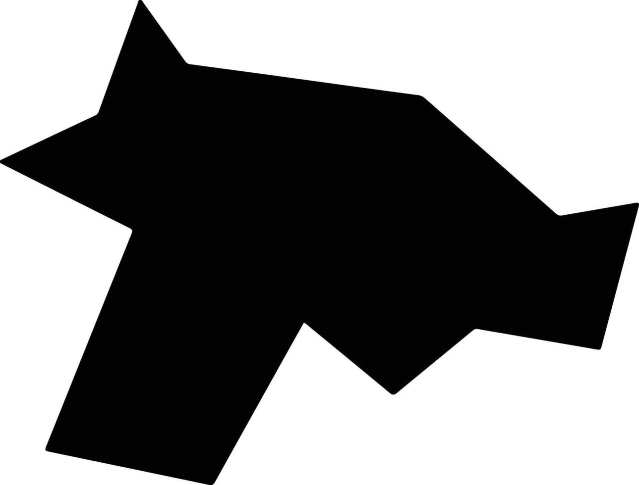 Huaihuashi China silhouette map vector