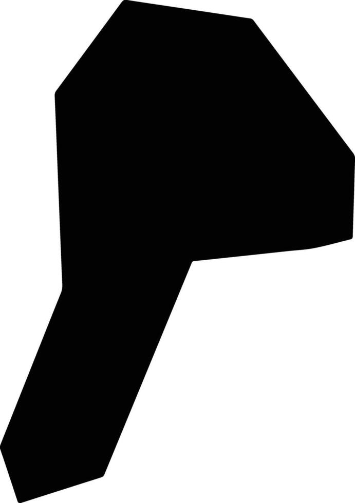 Huaiyinxian China silhouette map vector