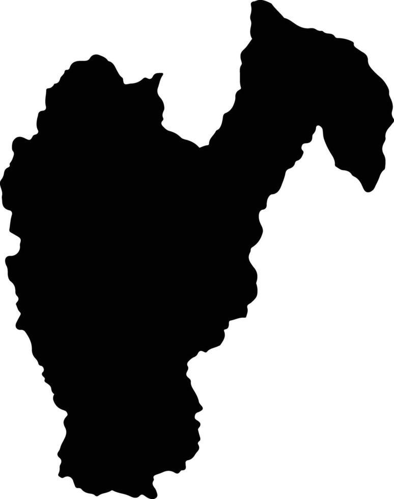 Huari Peru silhouette map vector
