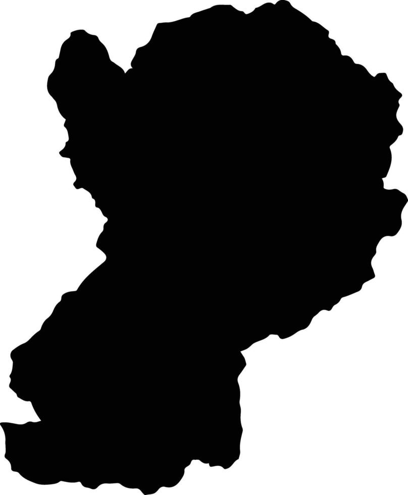 Huaylas Peru silhouette map vector