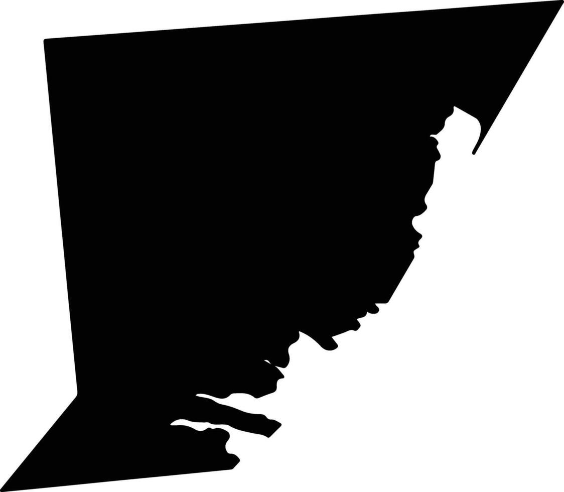 Hudson United States silhouette map vector