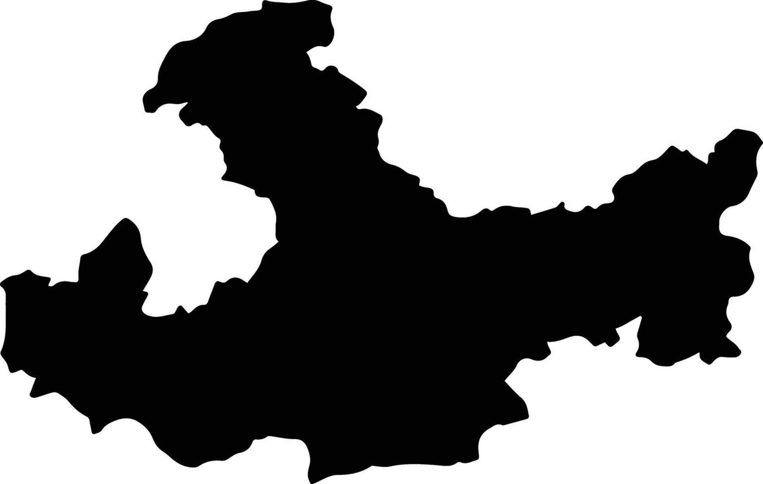 Huejutla de Reyes Mexico silhouette map vector