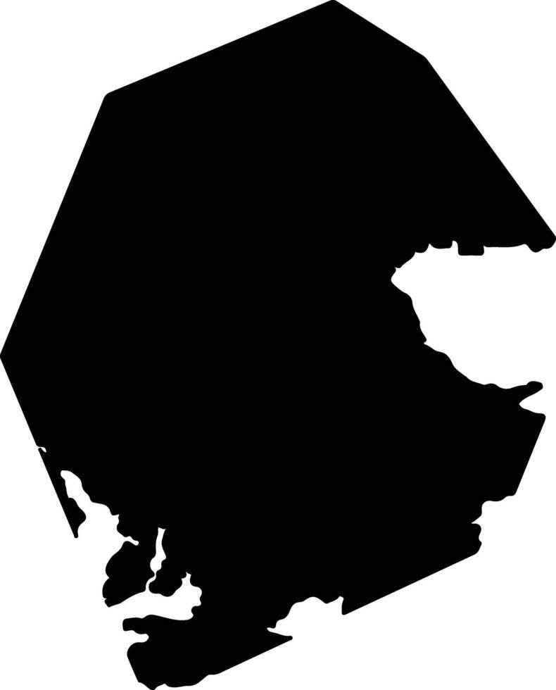 Huianxian China silhouette map vector