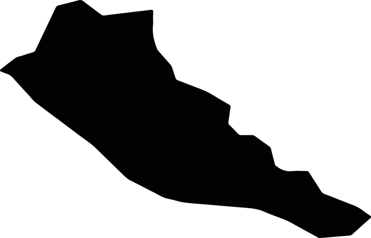 Huichon City North Korea silhouette map vector