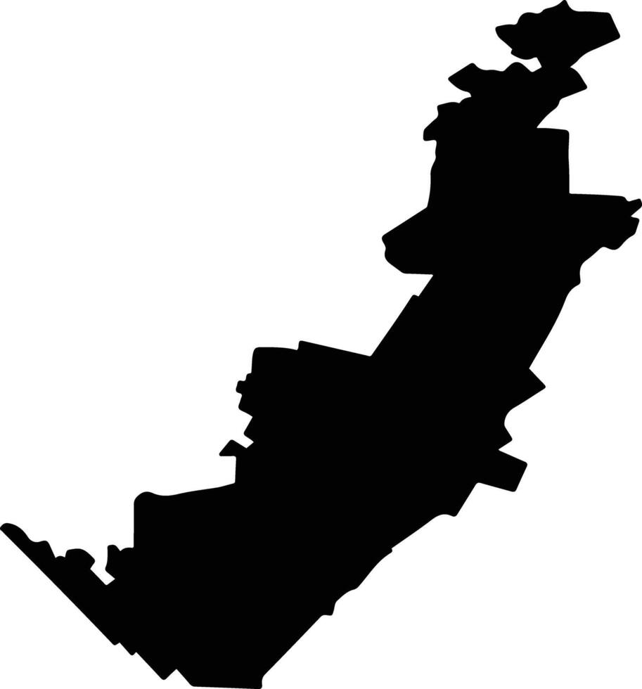 Huixtla Mexico silhouette map vector
