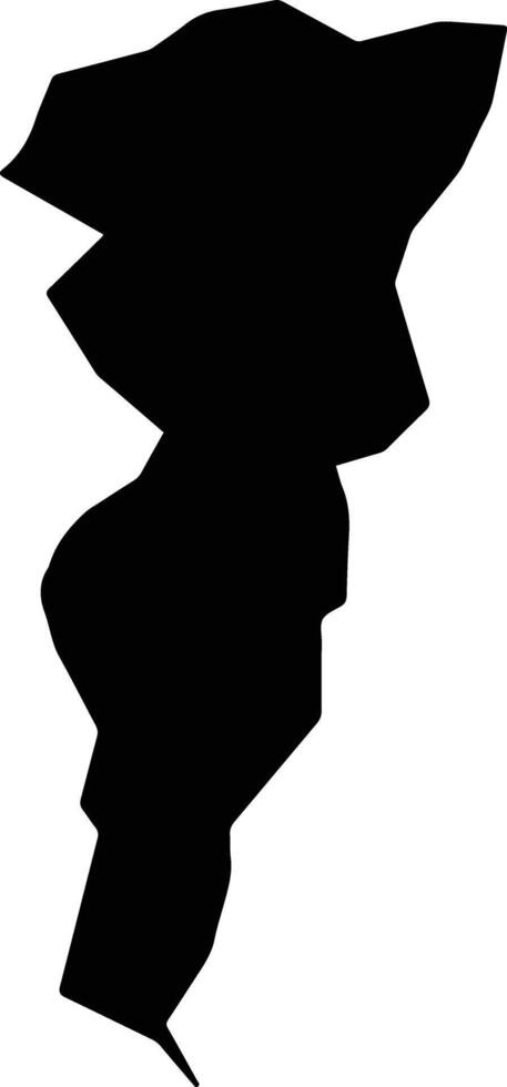 Hulha Negra Brazil silhouette map vector