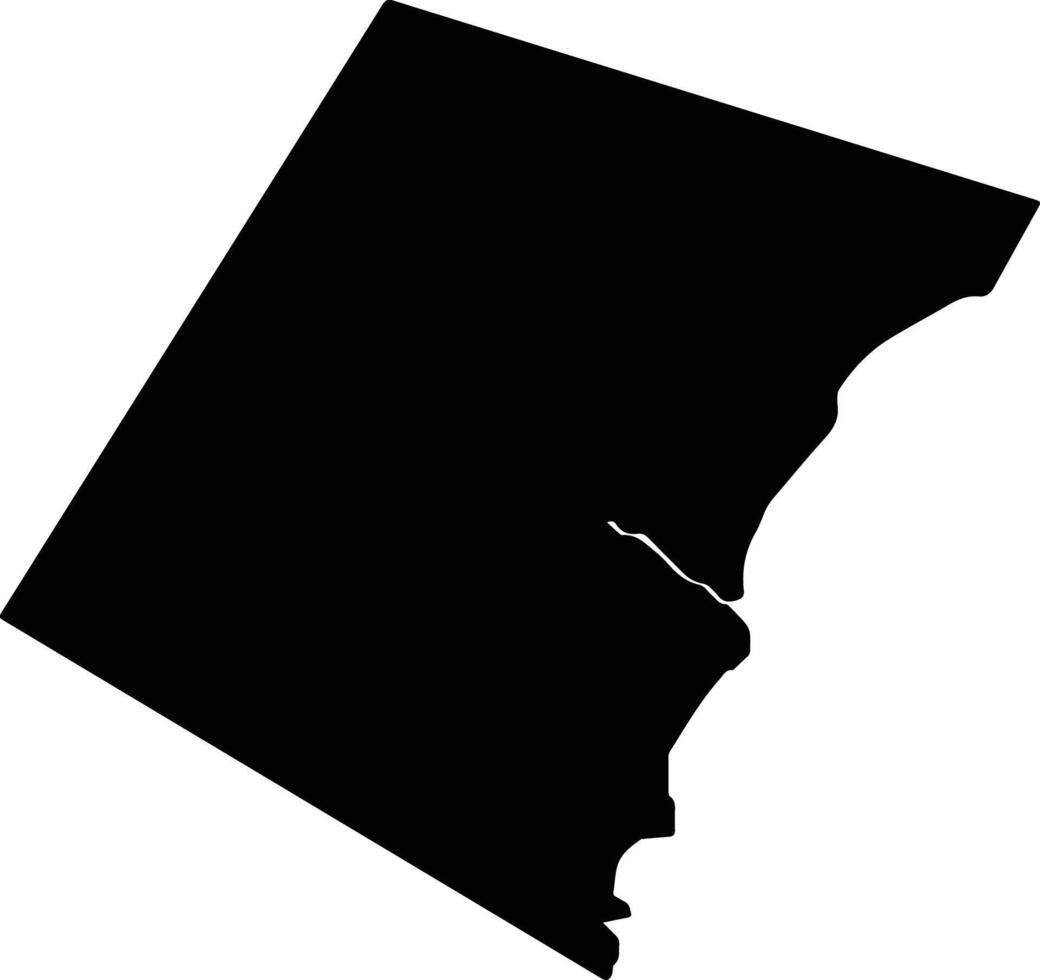 Humacao United States silhouette map vector