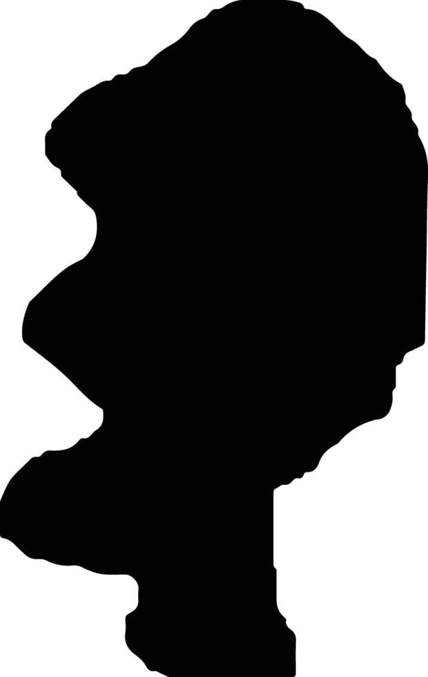 Humpata Angola silhouette map vector