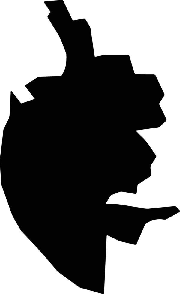 Hung Yen Vietnam silhouette map vector